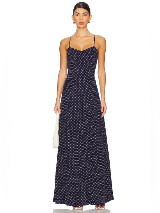 REVOLVE Dresses & Skirts - REVOLVE Navy Polka Dot Maxi Dress
